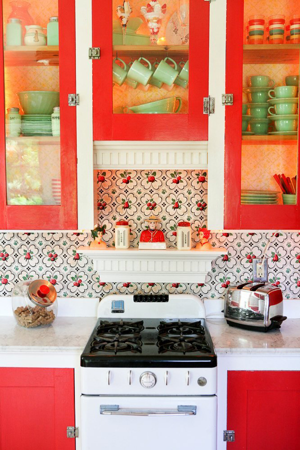 Kitchen Backsplashes: Wallpaper