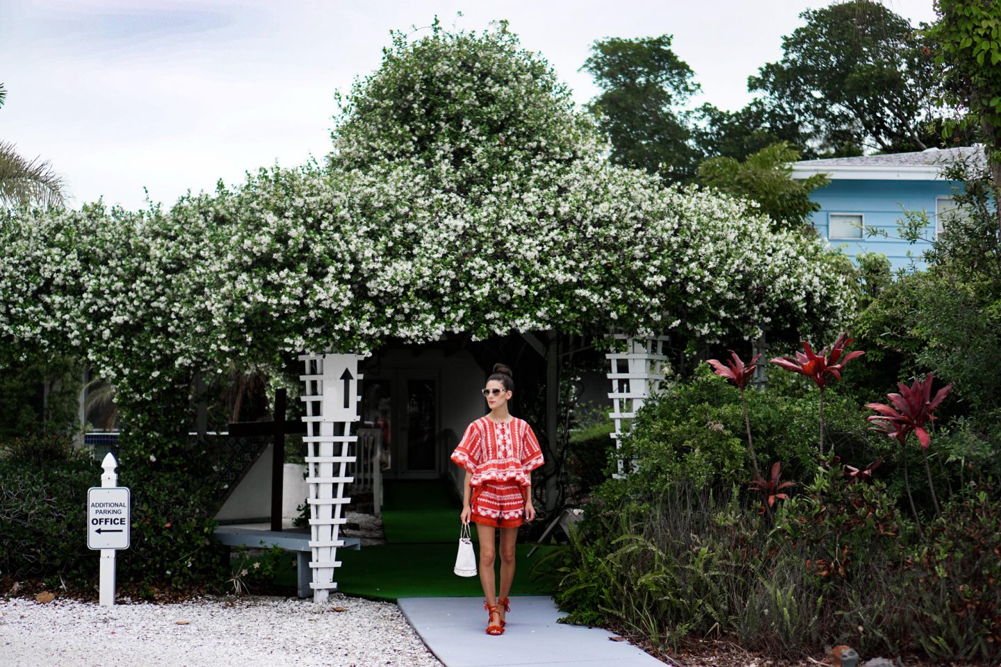 I'm exploring Anna Maria island in the prettiest matching separates (my idea of the perfect beach outfit) from Orchard Mile over on thedandyliarcom.