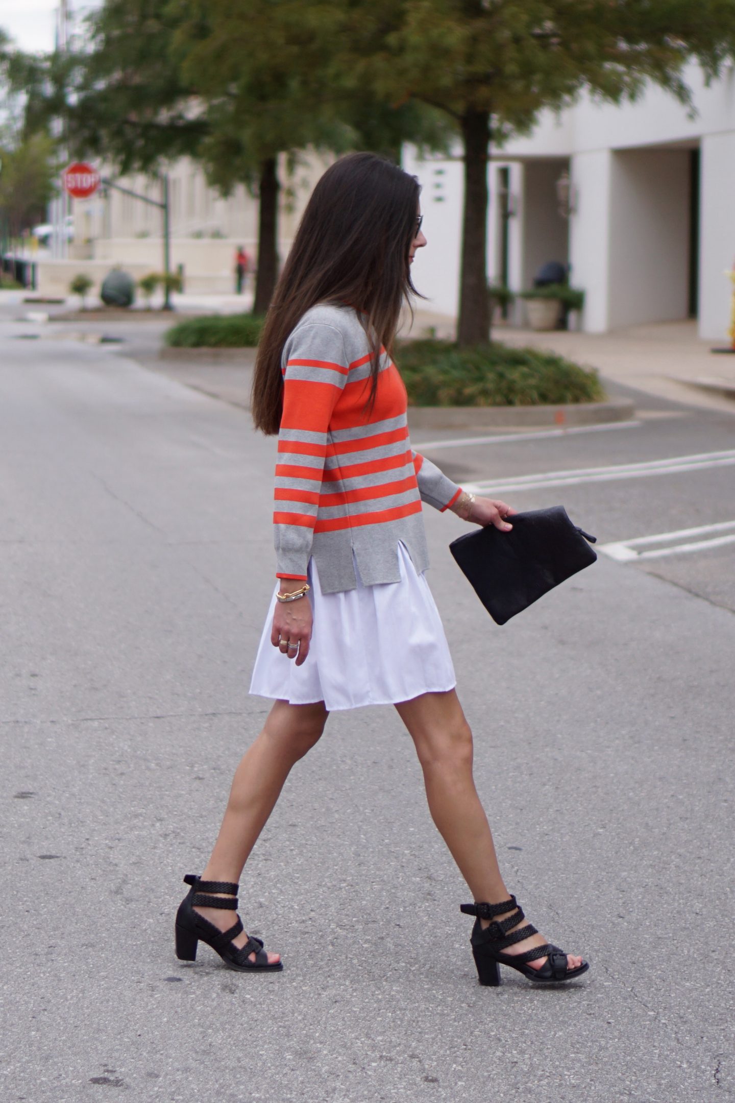 Striped Sweaterdress + The Peach Box