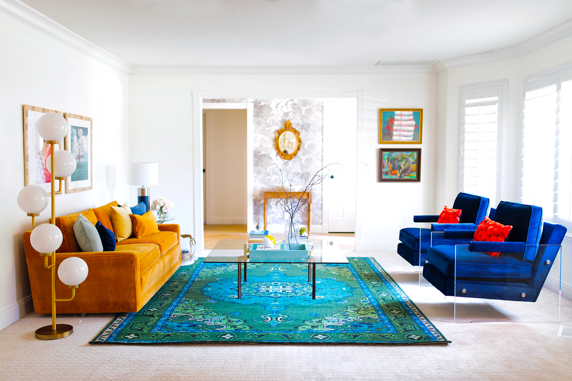 Colorfully Modern Formal Living Room